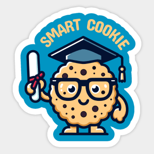 Smart Cookie | Cute Kawaii Cookie Illustration for Graduation | Graduation Quote Sticker